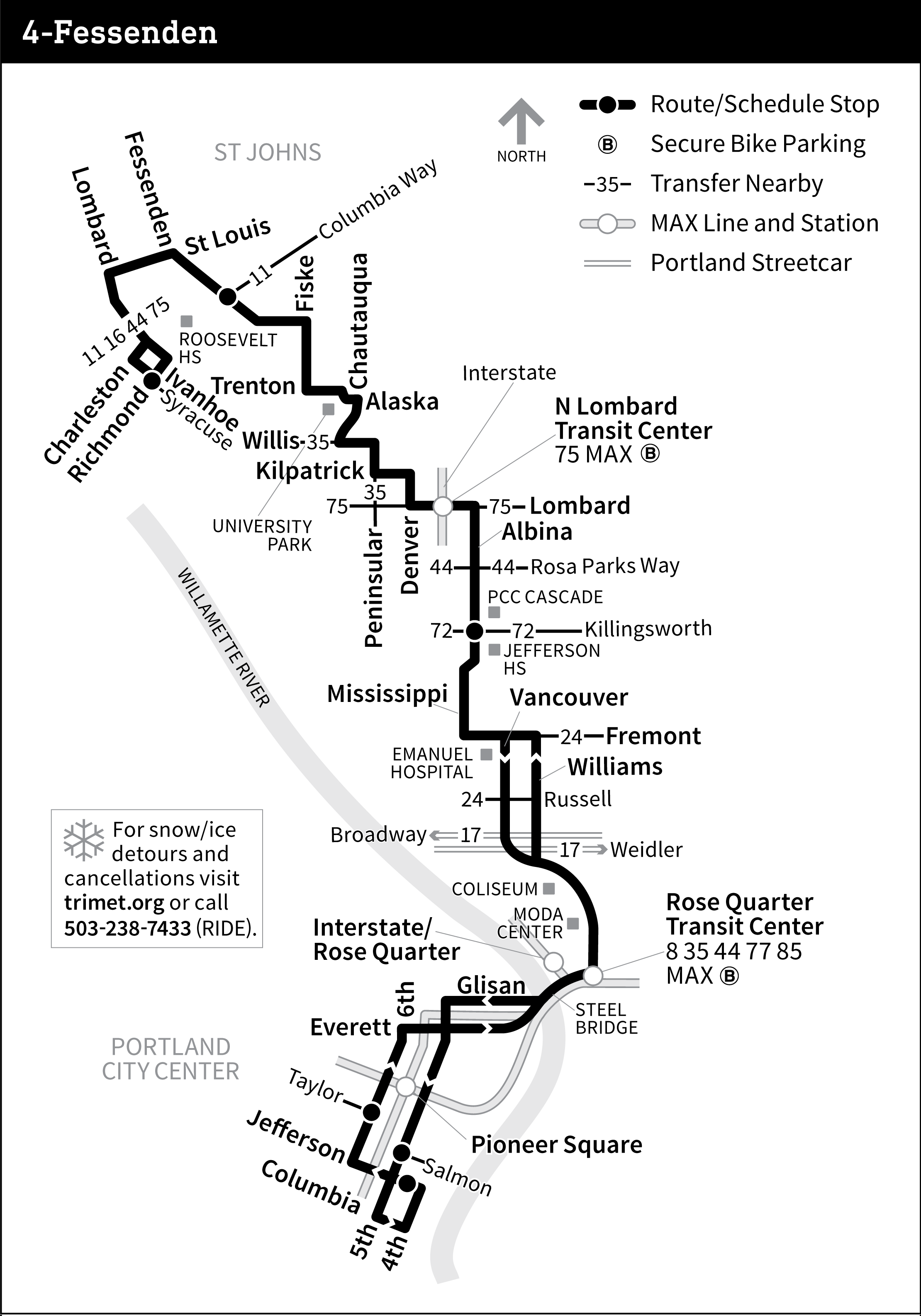 Bus Line 4 route map