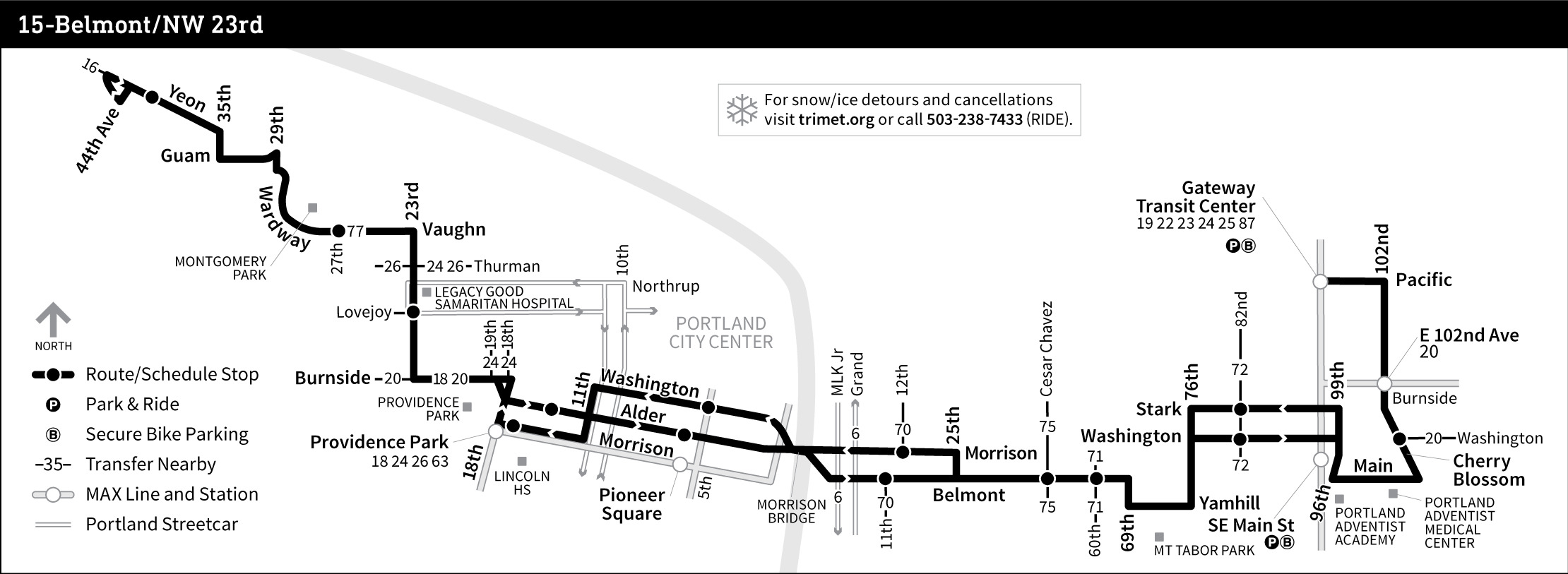Bus Line 15 route map