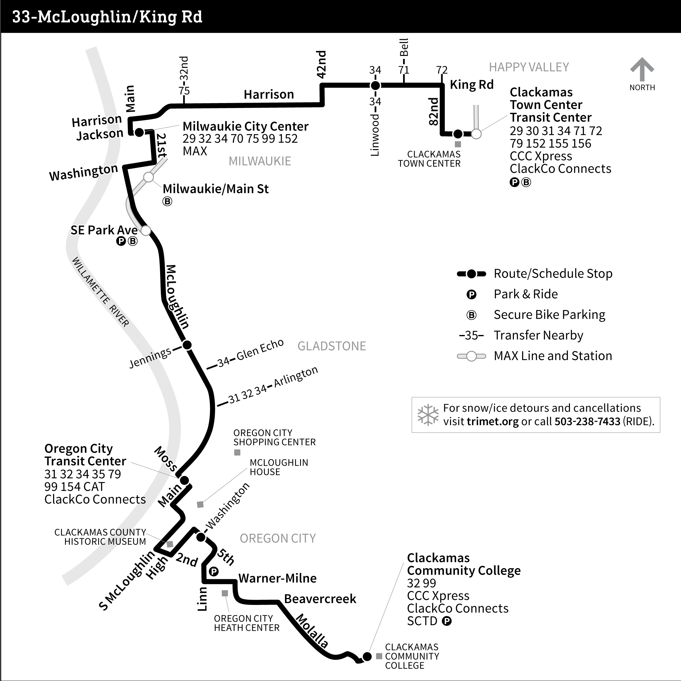 Bus Line 33 route map