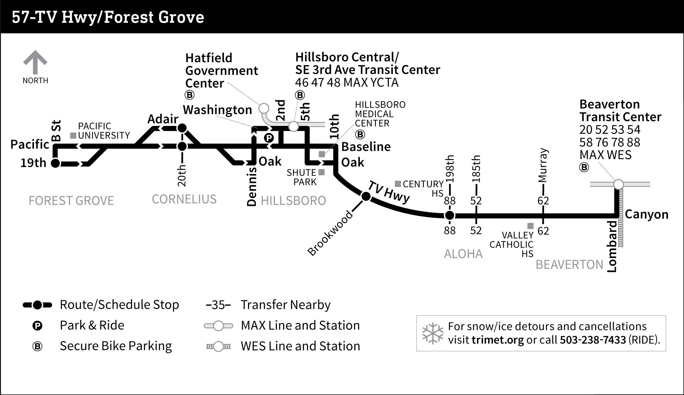 Bus Line 57 route map