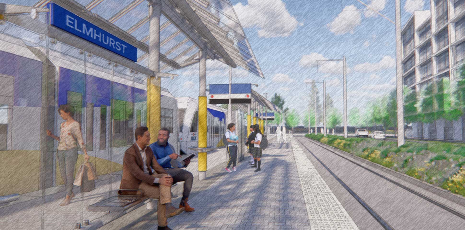 Barbur Station rendering